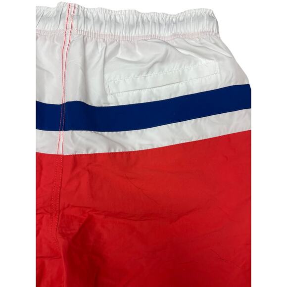 Nautica 8" Men's Swim Shorts Trunks Blue Pink White Large NWT - Picture 5 of 5